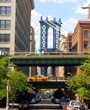 Manhattan Bridge DUMBO Brooklyn NY USA - AE9KDC Yadid Levy / Alamy